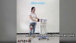 แบบพกพาทันตกรรมหน่วยในตัว Air Compressor นกหัวขวาน Ultrasonic Scaler LED Curing Lig