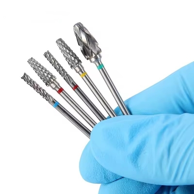 ห้องปฏิบัติการฟันใช้ Tungsten Carbide Burs 10pcs / Set ชุดเจาะฟัน Carbide สําหรับ Micromotor