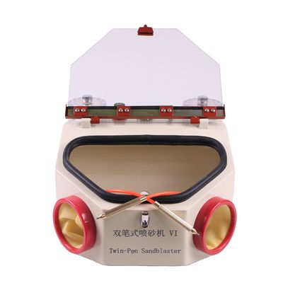 เครื่องฉีดทรายฟัน LED Light Two Pen Dental Lab Equipment เครื่องฉีดทรายฟัน