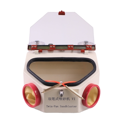 เครื่องฉีดทรายฟัน LED Light Two Pen Dental Lab Equipment เครื่องฉีดทรายฟัน