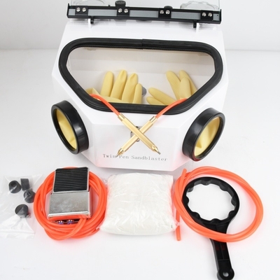 เครื่องฉีดทรายฟัน LED Light Two Pen Dental Lab Equipment เครื่องฉีดทรายฟัน