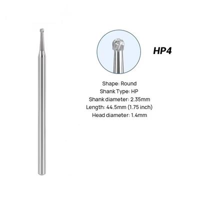 ห้องปฏิบัติการฟัน Tungsten Carbide Burs 10pcs/Box ฟันกลม Carbide Burs สําหรับการเคลือบ