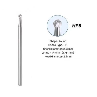 ห้องปฏิบัติการฟัน Tungsten Carbide Burs 10pcs/Box ฟันกลม Carbide Burs สําหรับการเคลือบ