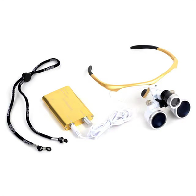 กระจกขยายการผ่าตัดไร้สาย พร้อมแสงสว่าง LED หนักเบา กล๊อปผ่าตัด 3.5X