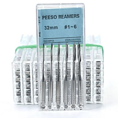 Dental Endodontic Root Canal Instrument 32mm Dental Pesso Reamers For Enlarging Cervical Portion