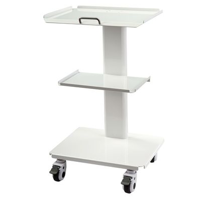 โฟชาน โรงงานอุปกรณ์ทันตแพทย์ สีขาว รถกระบะเครื่องมือเคลื่อนไหวที่มีซ็อคเก็ต SS 3 ชั้น รถกระบะมือถือทันตแพทย์