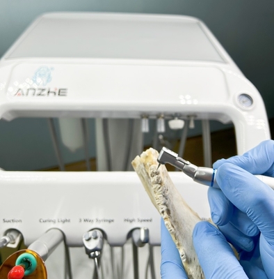 อุปกรณ์ทันตกรรมสำหรับสัตว์เลี้ยง Dental Factory พร้อมเครื่องอัดอากาศ 220V มาตรฐาน EU ชุดทันตกรรมเคลื่อนที่สำหรับสัตว์