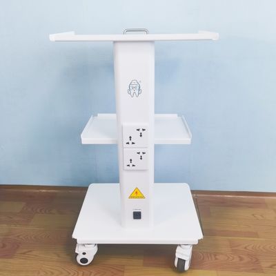 รถเข็นเคลื่อนที่คุณภาพสูงพร้อมช่องเสียบปลั๊ก ไฟฟ้า รถเข็นเครื่องมือทันตกรรม รถเข็นเครื่องมือทันตกรรมเคลื่อนที่
