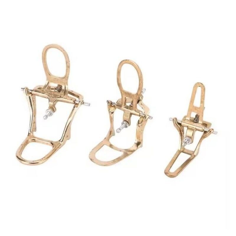 ข้อต่อขากรรไกรห้องปฏิบัติการทันตกรรมแบบเต็มปาก สปริงทองเหลือง 3 ขนาด ข้อต่อขากรรไกรทันตกรรม