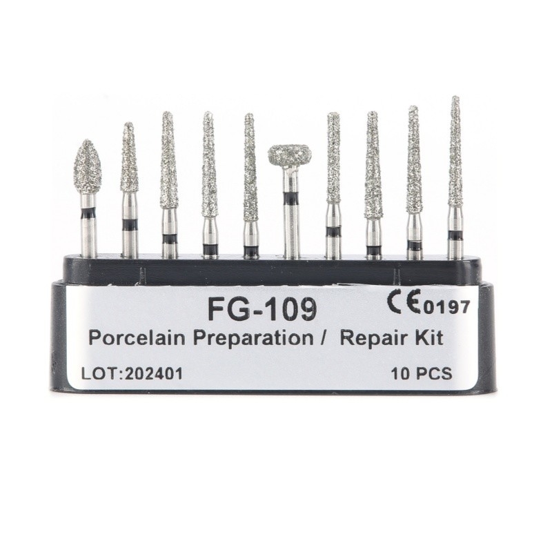 Hot Supply Dental Diamond Bur Set Finishing Cavity Prepartion Kit Factory Directly High Speed Drill Bur