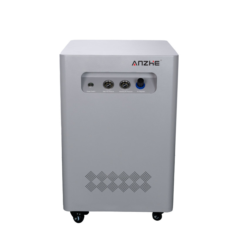 ISO ยอมรับเครื่องปั่นฟัน เครื่องปั่นอากาศไร้น้ํามันพกพา พร้อมตู้เงียบ Gery สี เครื่องปั่นอากาศเงียบ พร้อมกล่อง