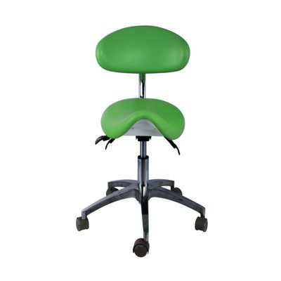 ราคาดี 5 Universal Wheels Dentist Stool Green Color Metal Base Dentist Saddle Chair ออนไลน์