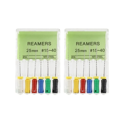 ไฟล์ทันตกรรมรับประกันคุณภาพสำหรับการใช้งานด้วยมือ ขนาด 25 มม. #15-40 ไฟล์รีมเมอร์สแตนเลส