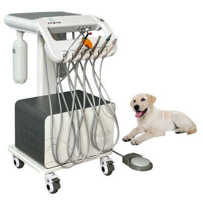550W Mobile Dental Delivery Unit with 0.8Mpa Pressure and 38DB Noise Compact Dental Cart for Veterinary Use