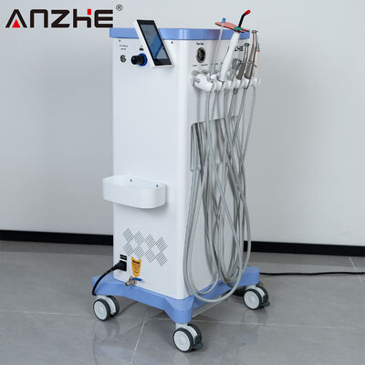 Portable Dental Unit with 550W Oil-Free Air Compressor Micro Motor LED Handpiece and Woodpecker Ultrasonic Scaler