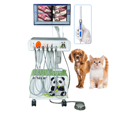 HD Oral กล้องสัตวแพทย์ทันตกรรมเวิร์คสเตชั่น All-in-One PC Win10 Mobile Vet ทันตกรรมระบบ Plug & Play complete veterinary dental Solution
