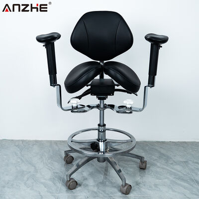 อีโรโนมิก แบ่ง Saddle โต๊ะฟัน ปรับความสูง โต๊ะแพทย์ด้วยสีที่กําหนดเอง Microfiber Leather PU upholstery