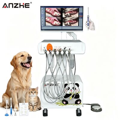 ราคาดี สถานที่ทํางานทันตแพทย์สัตวแพทย์แบบพกพา All in One พร้อมกล้อง HD Oral Camera เงียบเงียบ 38dB เครื่องปั่นไร้น้ํามันและระบบดูดที่บูรณาการสําหรับโรงพยาบาลสัตว์เลี้ยงและคลินิกสัตว์ ออนไลน์