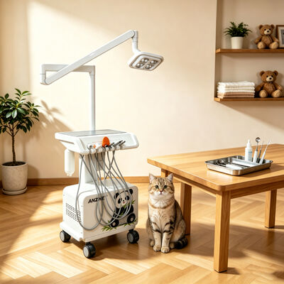 ราคาดี หน่วยทันตแพทย์สัตวแพทย์แบบพกพาที่มีหลอดไฟฟัน LED 8 หน่วย ภายในเครื่องปรับอากาศ เครื่องปรับความร้อน เครื่องดูดแสง เครื่องทํางานเคลื่อนที่ ออนไลน์