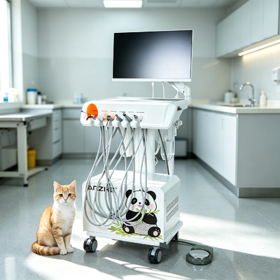 ราคาดี All in One Mobile Veterinary Dental Trolley รถขนส่งรักษาฟันสัตว์ขนาดเล็ก พร้อมกล้อง HD Intraoral ก่อสร้างในสายดูดสําหรับคลินิกสัตวแพทย์ ออนไลน์