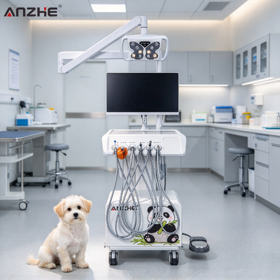 Veterinary Dental Trolley with HD Intraoral Camera and Windows Control System plus Butterfly LED Lamp Mobile Dental Cart